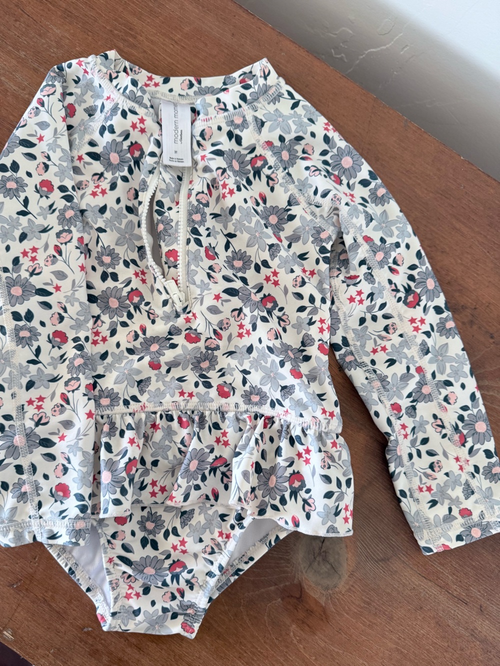 Girls Floral Ruffle swimsuit